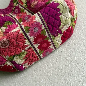Vera Bradley Quilted Floral Shoulder Bag Pink Green Cottagecore Vintage Y2K thumbnail 7