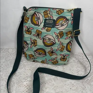 Loungefly Star Wars The Mandalorian chibi baby yoda crossbody bag thumbnail 2