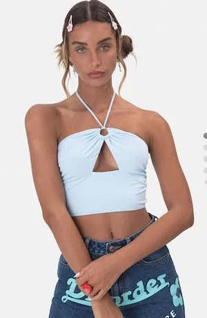 Adika Floret Halter Crop Top thumbnail 1