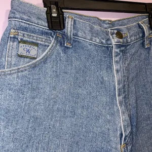 Vintage 90s Wrangler Mom Shorts Women Size 10 High Rise Light Wash thumbnail 2