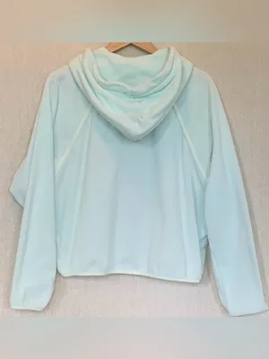 Free People Movement Dream Team Plush Fleece Hoodie in Icicle Sz Med Lightweight thumbnail 4