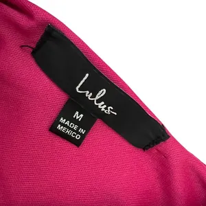 Lulus Solid Long Sleeve Maxi Dress Magenta Barbiecore Side Slit Size M thumbnail 6