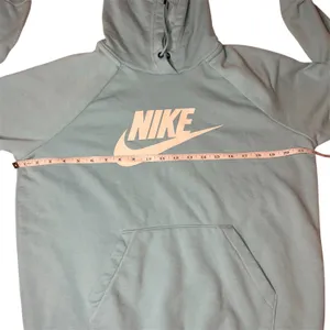 Nike Light Blue‎ Pullover Hoodie Unisex Medium Classic Swoosh Logo Cozycore thumbnail 7
