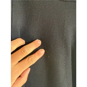 NWT Maje $295 June Full Knit Knee Length Skirt w/ Laser Cutouts, Black, Size 1/S thumbnail 15