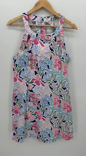 Crown & Ivy Womens Floral‎ Dress Size 16 Feminine Summer Racerback Halter Fitted thumbnail 1