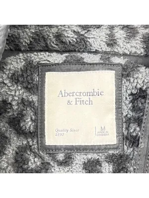 Abercrombie & Fitch Snap-Up Fleece Leopard Print Pullover Asymmetrical Sz Medium thumbnail 12