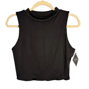 Zaful Women's Black Mock Neck Sleeveless Crop Top Blouse Tank US 4 EU‎ 36 thumbnail 8