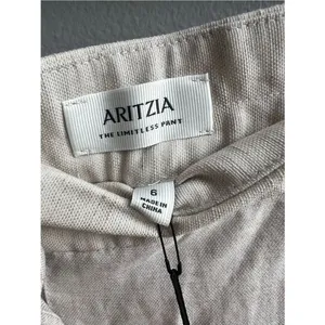 Aritzia The Limitless Pant Linen NWT Natural Ecru Wide Leg Size 6 thumbnail 8