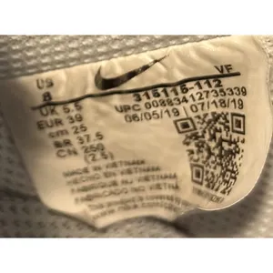 Nike Air Force 1‎ Low White White Leather Sneakers 315115-112 Mens 8 Womens 9.5 thumbnail 7