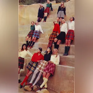 VTG Plaid Pleated Wool Skirt Midi Skirt Red Multi 60’s-70’s Union Made Academia thumbnail 12