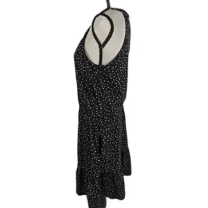 Women Unbranded Halter Dress Black White Polka Dot Size M thumbnail 2