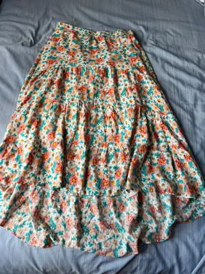 Floral High Waisted Skirt Multi thumbnail 2