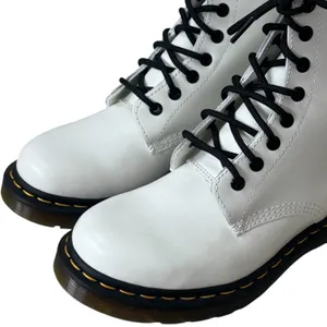 Dr. Marten's Patent Leather White 1460 Lace‎ Up Boots Capsule Grunge Rocker 8 thumbnail 4