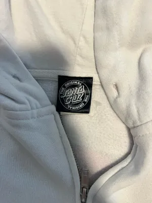 Santa Cruz Graphic Cropped Zip Up Hoodie thumbnail 4