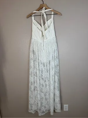For Love & Lemons Sonnet Lace Maxi Dress White Small NEW $389 Bride Bridal thumbnail 9