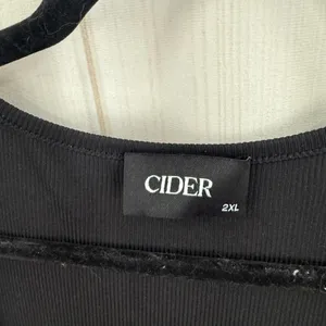 Cider Women’s 2XL Black Ribbed Wide Leg Jumpsuit Plus Size Stretchy thumbnail 3