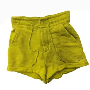 Nike Sportswear XS Chill Terry Snap Waist French Shorts High Rise‎ Volt Green thumbnail 1