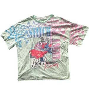 Disney Stitch and Angel Racing Car Mint T-shirt Size XXL thumbnail 5