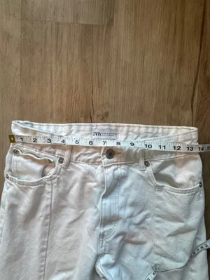 Zara white front split jeans sz 4 thumbnail 4
