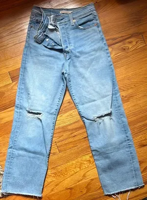 Levis Ribcage Straight Angle Jeans  thumbnail 1