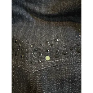 Ashley Stewart Dark Wash Embellished Denim Jacket‎ Womens 14W Studded Western thumbnail 10