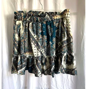 Boho Paisley Skirt Cottagecore‎ Ruffle Tiered Skirt Coastal Cowgirl Flowy XXL thumbnail 2