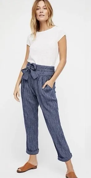 Free People Striped Harem Pants Size 4 thumbnail 1
