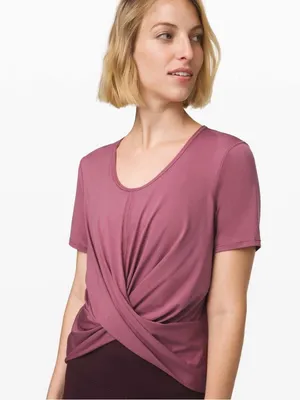 Lululemon Do the Daily Short Sleeve in Plumful - Size: 2 thumbnail 2