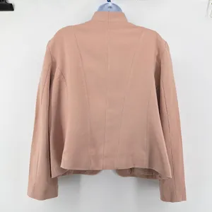 Eileen Fisher Blazer Women Large Pink Stretch Tencel Open Front Shawl S18DKA thumbnail 3