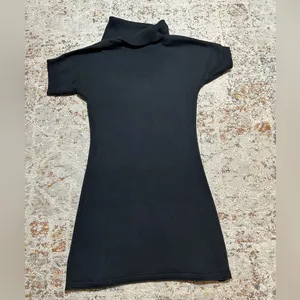 ATHLETA Cowl neck sweater dress with pockets size Small black thumbnail 3