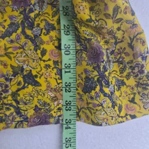 Madewell x Karen Walker Floral Print Dress Mock‎ Neck Long Sleeve Yellow Size 2 thumbnail 11