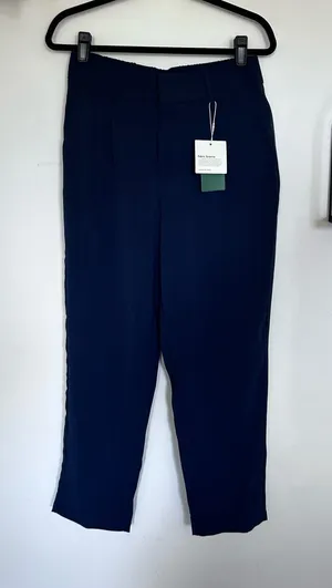 NWT Halara Navy Blue High Rise Straight Leg Pants Size Medium thumbnail 1