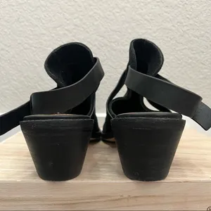 Splendid‎ Black Suede Leather Slingback Open Back Ankle Booties 10 thumbnail 5