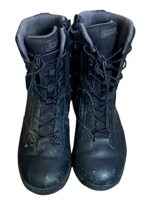 First‎ Black Combat Boots Size 8 thumbnail 1