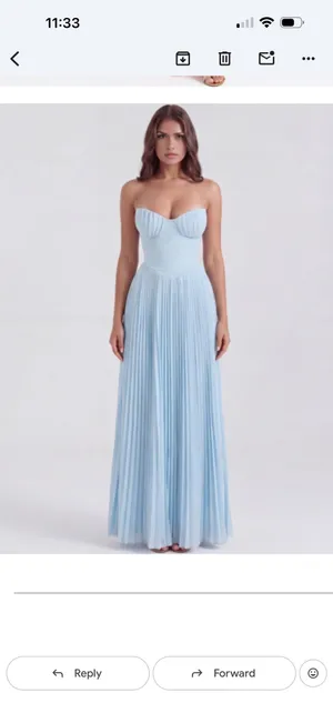 Almond Muse Strapless Dress Blue Size L thumbnail 3