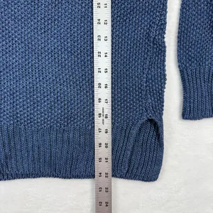 Ralph Lauren Blue 100% Linen Italian Yarn Open Knit Sweater Small‎ RL-CCRC1W thumbnail 4