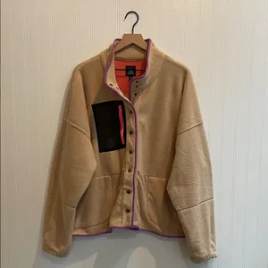 WILD FABLE Sherpa Fleece Cozy Snap Up Jacket Coat Cozycore in Tan Size XXL thumbnail 3