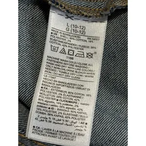 Old Navy Denim Short Jacket Juniors Size L (10-12) Hood‎ Pockets Button Up thumbnail 6