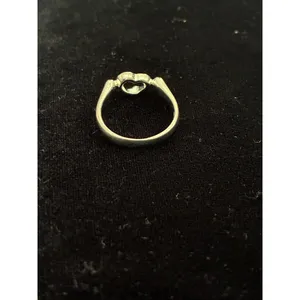 Costume silver plate open heart ring size 7.5 thumbnail 4