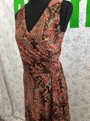 Ralph Lauren Paisley Brown Dress thumbnail 2