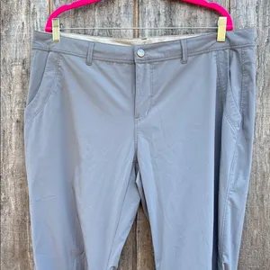 REI Women's Slate Gray Track Pants With Lower Ruching opt on lower leg part Sz16 thumbnail 3