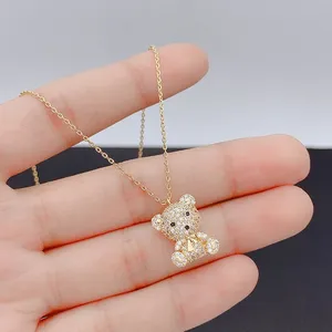 Teddy Bear Pendant Necklace for Women thumbnail 2