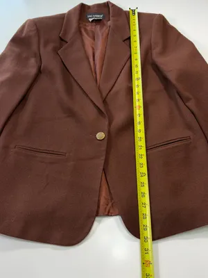 Sag Harbor 100% Wool Rich Brown Single-Breasted Blazer Size 14 thumbnail 3