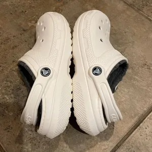 CROCS White Classic Lined Clog Shoes Unisex Size M4 W6 203591 thumbnail 9