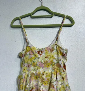 Storia Yellow Floral Tiered Romper Sz M thumbnail 7
