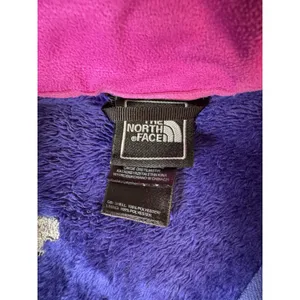 The North Face Jacket Womens Medium Purple Pink Fleece Full Zip Outdoors flaw*** thumbnail 4