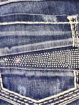BKE Women's Skinny Jeans in Dark Blue with Contrast Stitching thumbnail 7