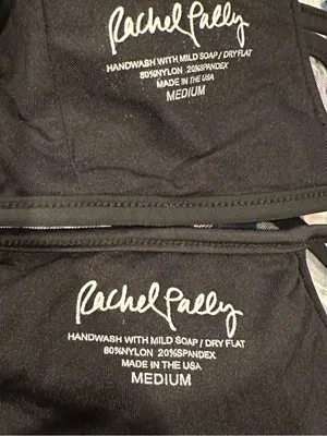 Revolve Rachel Pally Arden Black 2-piece String Triangle Bikini Set M thumbnail 7