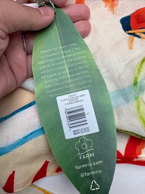 Farm Rio Copacobana size large midi dress split new cream travel resort vaca isl thumbnail 5