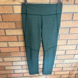 Outdoor Voices 3/4 Warm-Up Crop Leggings, Activewear, Hunter Green Size Small thumbnail 3